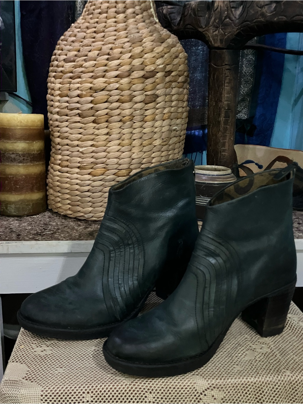 Fly London Women’s Dark Green Leather Ankle Boots
